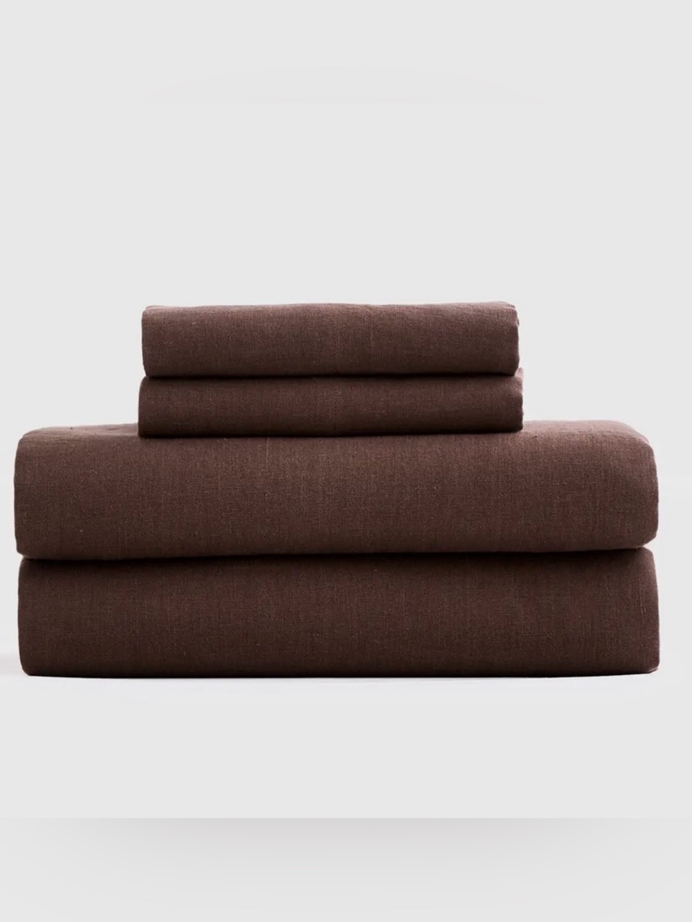 NWT Quince European Linen 4 Piece Sheet Set, Queen (Espresso) MSRP $184 - Picture 5 of 7